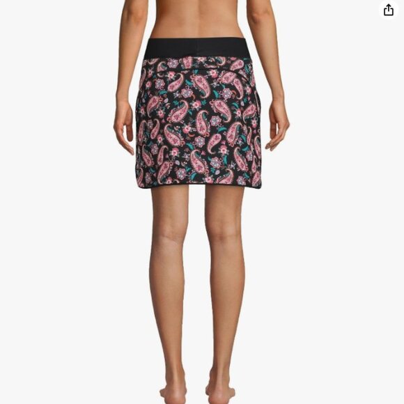 Lands' End Quick Dry Board Skort Swim Skirt - Size: 2 - NWT - Paisley Floral - Picture 3 of 13